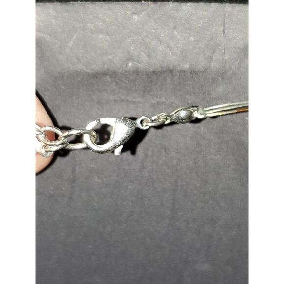 A Rhinestone Pendant Floating Necklace Beaded Fairy Core Minimalist - Picture 10 of 12